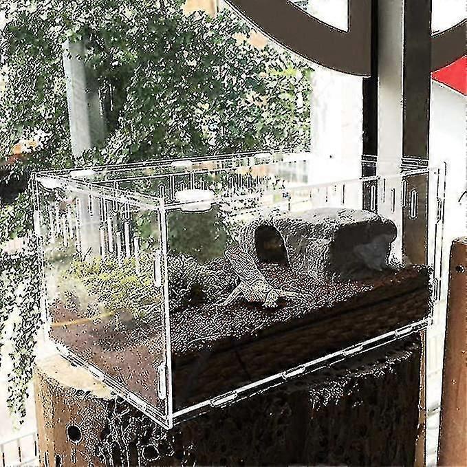 Transparent Reptile Box Acrylic Reptile Breeding Tanks Terrarium For Lizard Spider Snake Frog 29cm X Yj5-2 Yj5-2