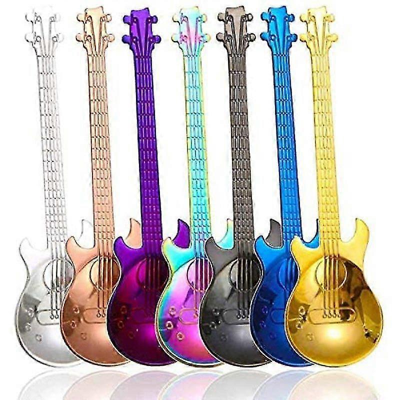 Stainless Steel Guitar Shape Coffee Spoon Teaspoon ldren's Spoon