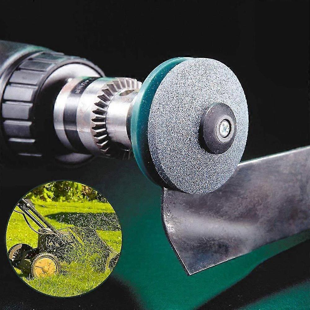 50MM Faster Lawn Mower Sharpener Lawnmower Blade Sharpener Universal Grinding Rotary Drill Cuts, 2pcs