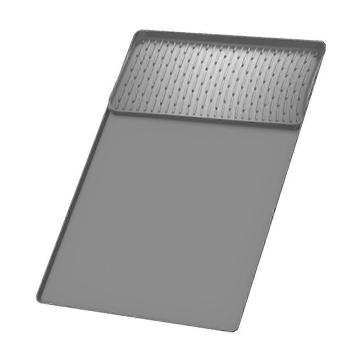 Coffee Maker Mat suitable for Countertops 15.75x23.6In Coffee Bar Mat with Detachable Dish Drying Mat Raised