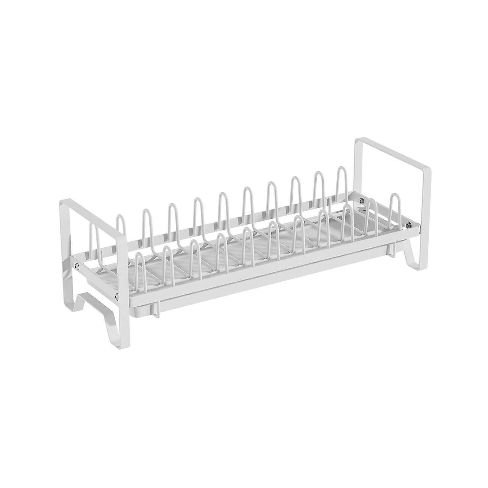 Large Capacity Plate and Bowl Drain Rack Space saving Dish Drying Rack Convenient Countertop Dinnerwares Organizer Shelf