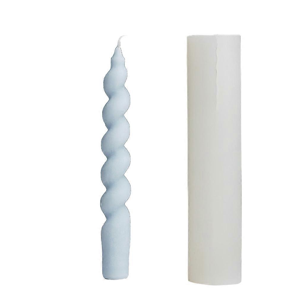 3D Twist Rod Shape Silicone Mold for Plaster Candle Making Baking Chocolate Cake