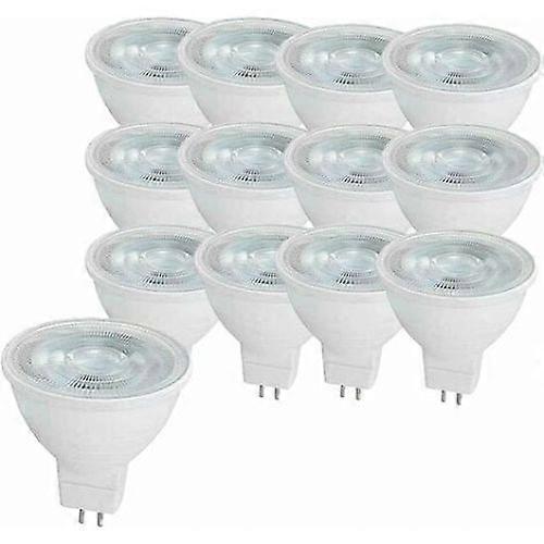 Lot de 12 ampoules LED MR16 5 W GU5.3, quivalent une lumire halogne MR16, blanc froid 6000 K, 500 lumens, intensit non variable AC/DC 12 V [Classe ne