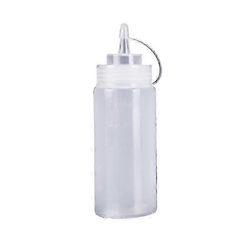 1PC White Plastic Squeeze Bottle With Cap Dispenser Bottle Bread Dessert Baking Accessory Cake Decorating Kitchen Gadget