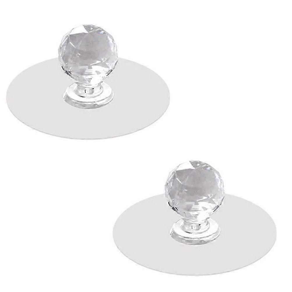 Self-Adhesive Acrylic Knobs for Mirrors, Glass Drawers & Cabinets