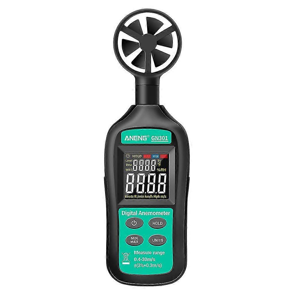 Gn301 Anemometer 0-30m/s Wind Speed Meter -10-45c Temperature Tester Anemometro