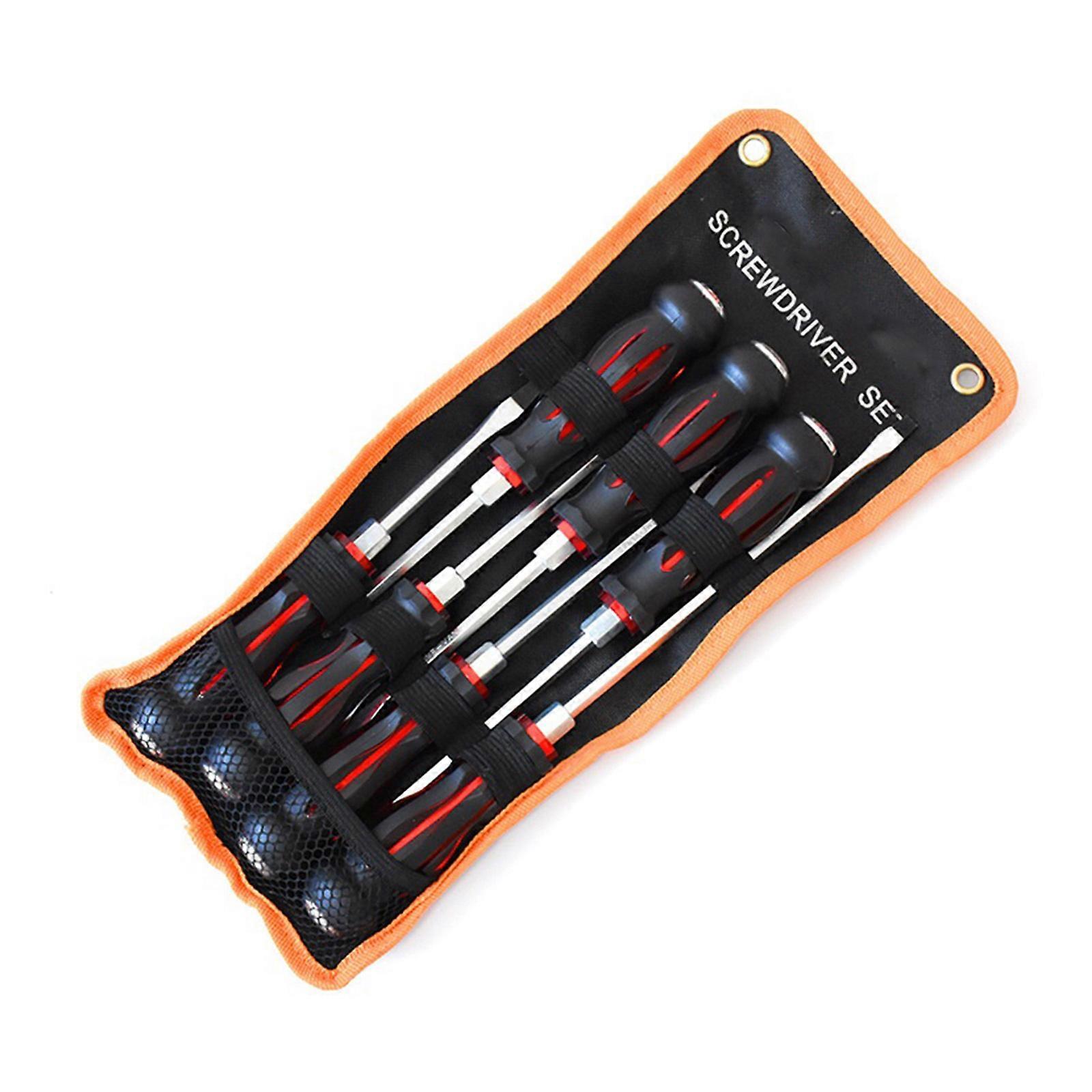 Precision Screwdriver Set Magnetic Screwdriver Repair Tool Kit Non-slip Handle Multi-Function Magnetic Screwdriver Red