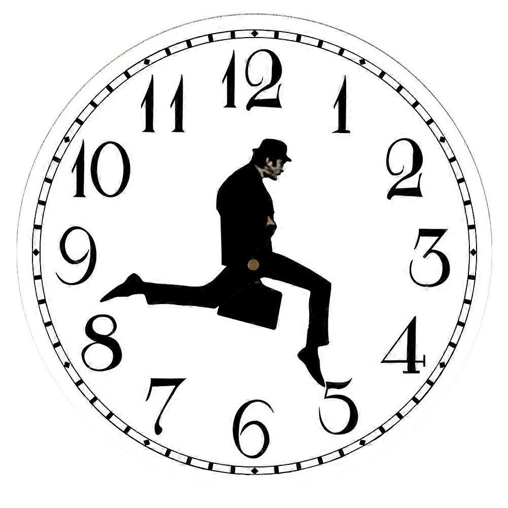 Inspired Silly Walk Wall Clock Creative Silent Mute Clock Wall Art