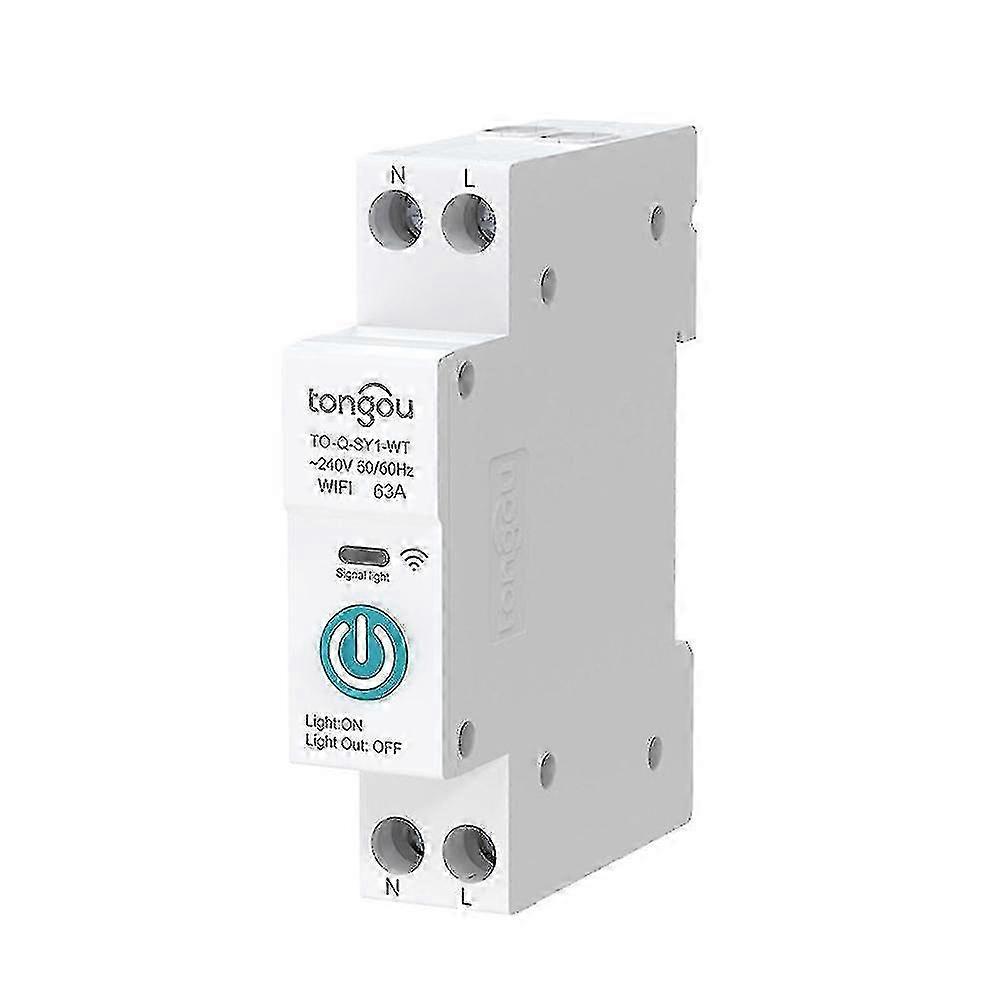 for Tuya WiFi Intelligent Din Rail Circuit Breaker - Wireless Remote Control, App Viewing & Timing Function