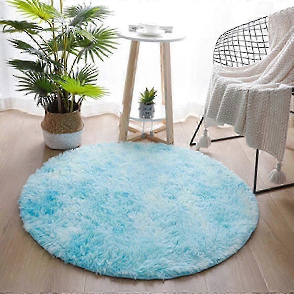 毛布現代の人工毛皮カーペットソフトテーブルキッズ北欧ベルベット滑り止めふわふわスリップベッドサイドラウンド染色ベッドロングウォーム