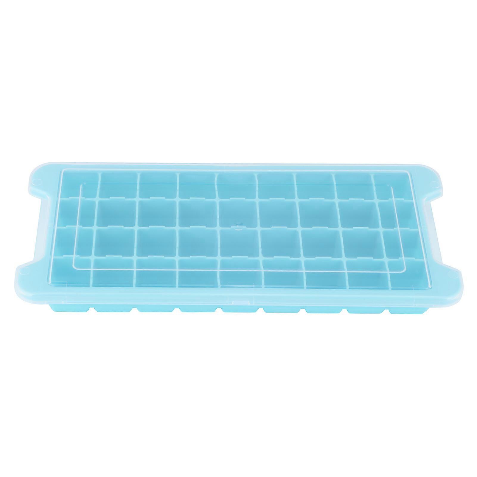 36‑Grid Ice Cubes Tray with Lid Stackable Silicone Sealing Ice Mold Kitchen Bar Accessory
