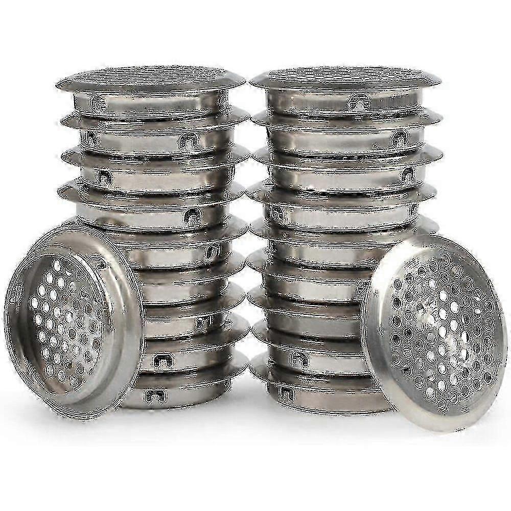 50 stykker ventilationsgitter rustfrit stål ventilationshul