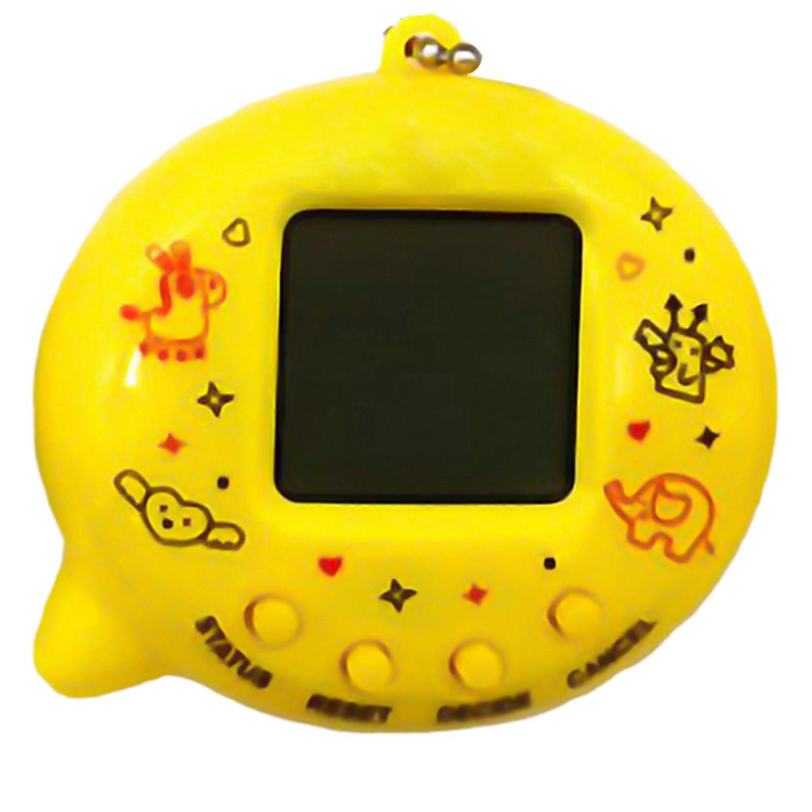 168 Pets Virtual Pet Toy Nostalgic Game Console Electronic Animals Toy Digital Pets Game Machine for Child Kid yellow