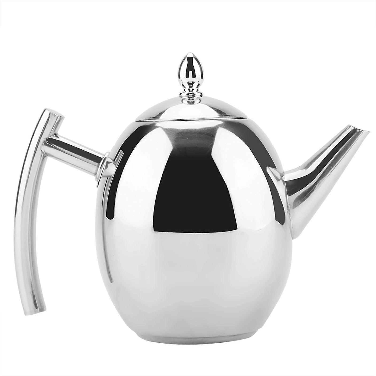 Stainless Steel Teapot with Removable Mesh Filter, 1500ml Capacity