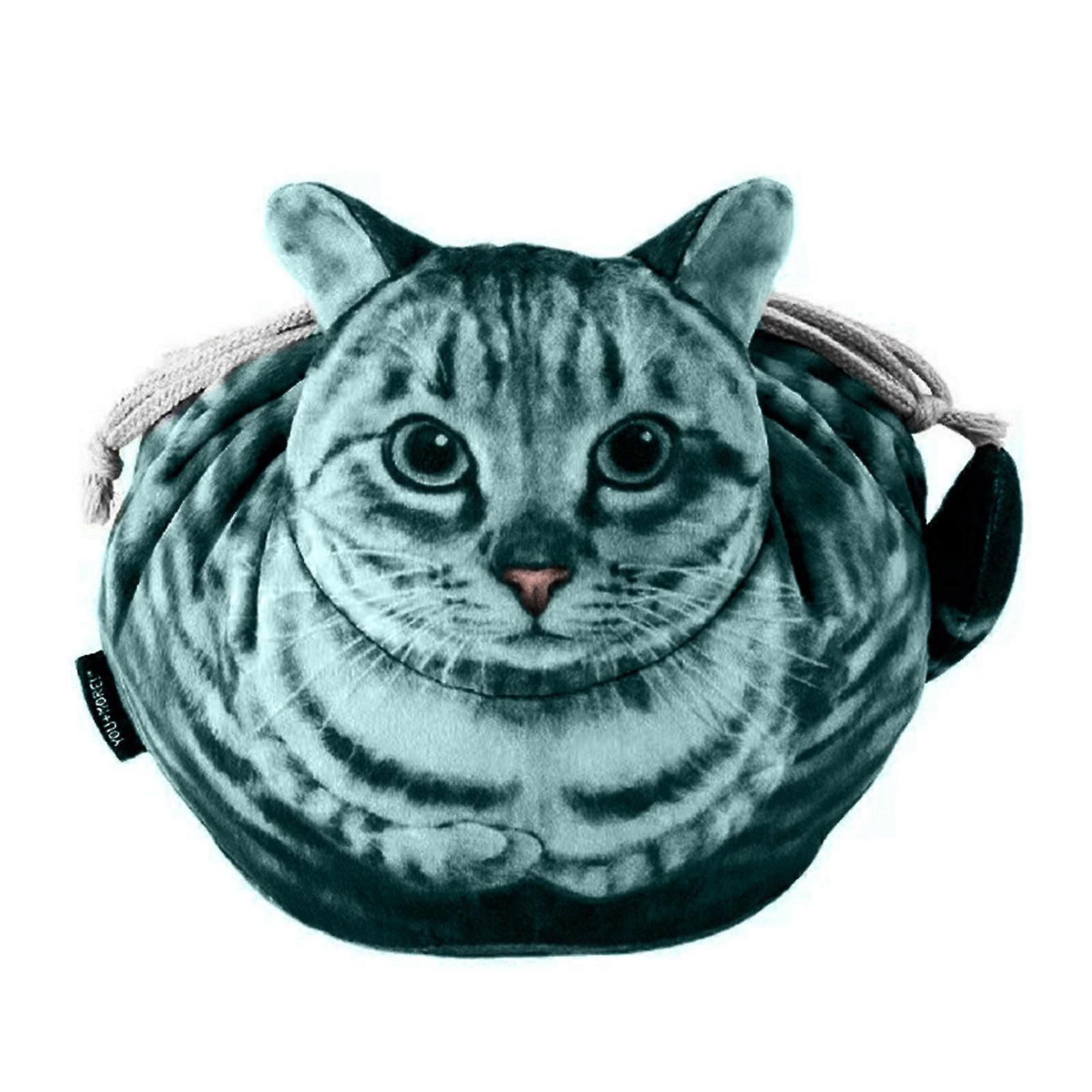Practical Toiletry Bag Soft Storage Bag Cute Cats Makeup Bag with Drawstring Opening Convenient Bag for Office Travel