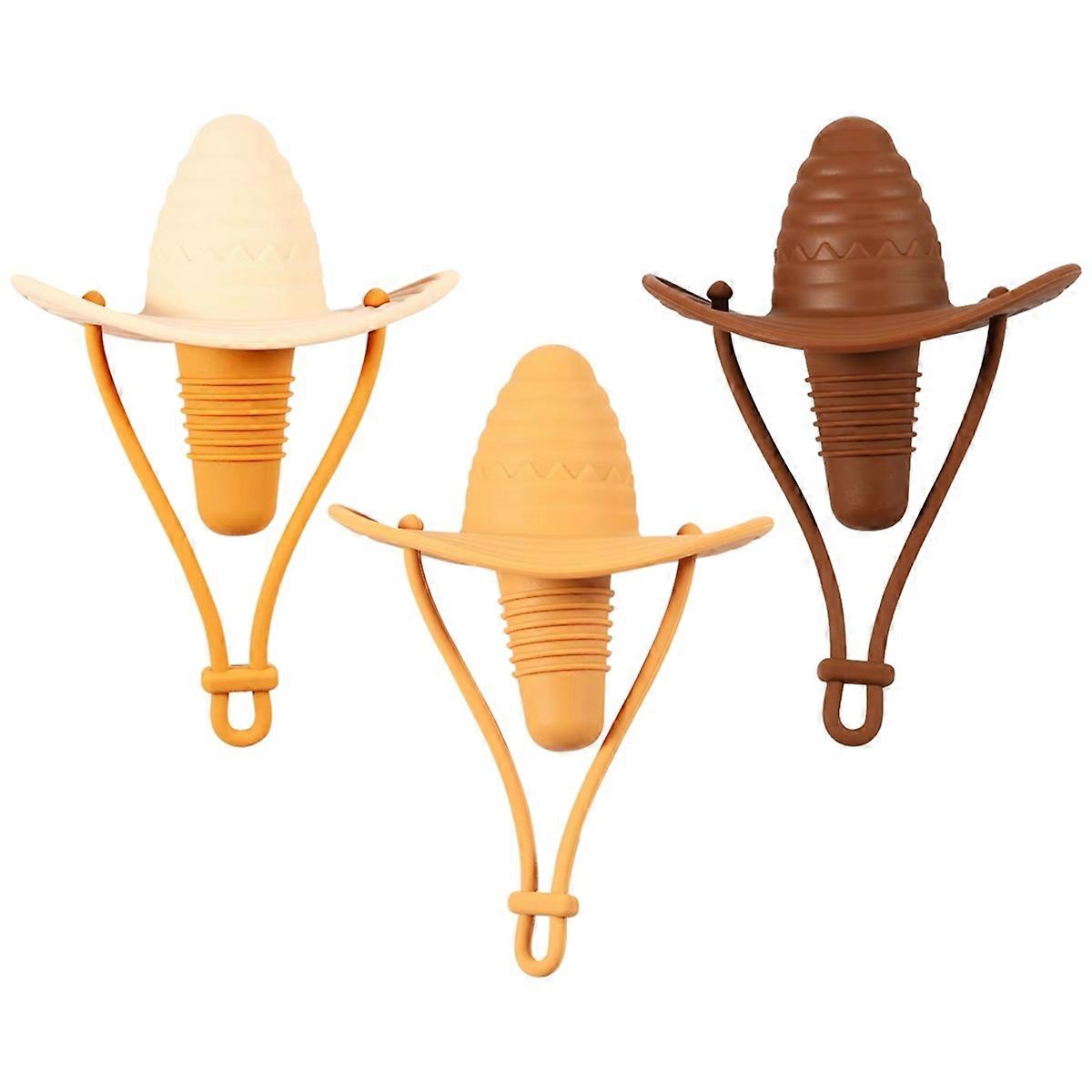 3Pcs Silicone Wine Stopper Leakproof Wine Bottle Stopper Hat Funny Cowboy Hat Wine Stopper Wine Bott