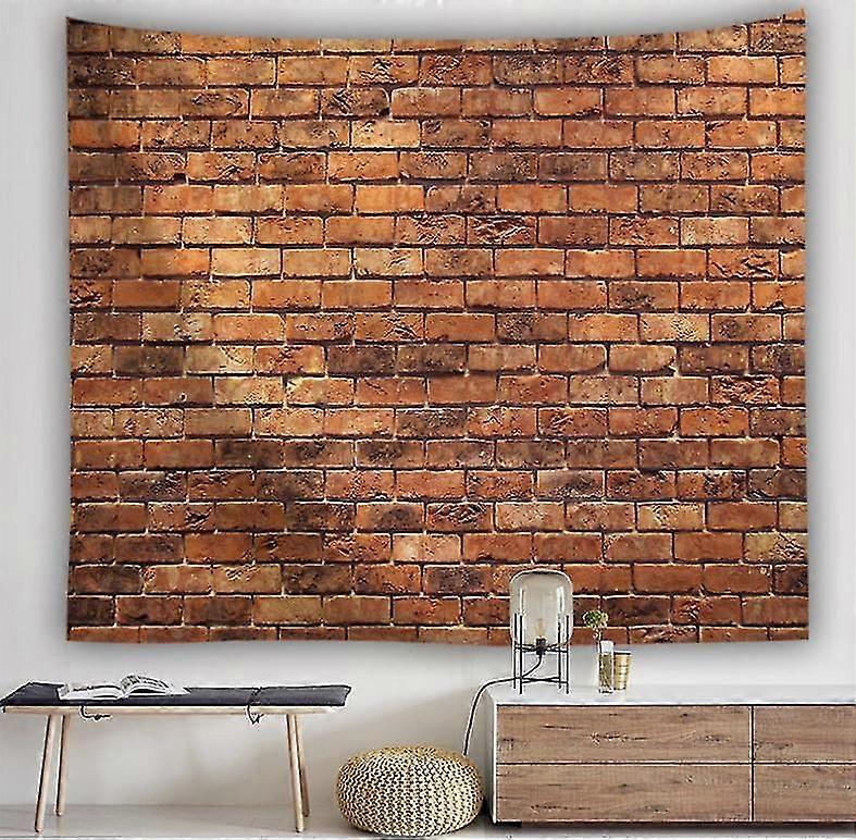 Red Brick Wall Print Fabric Tapestry Decorative Wall Art Tablecloth Bedspread Picnic Blanket Beach Throw