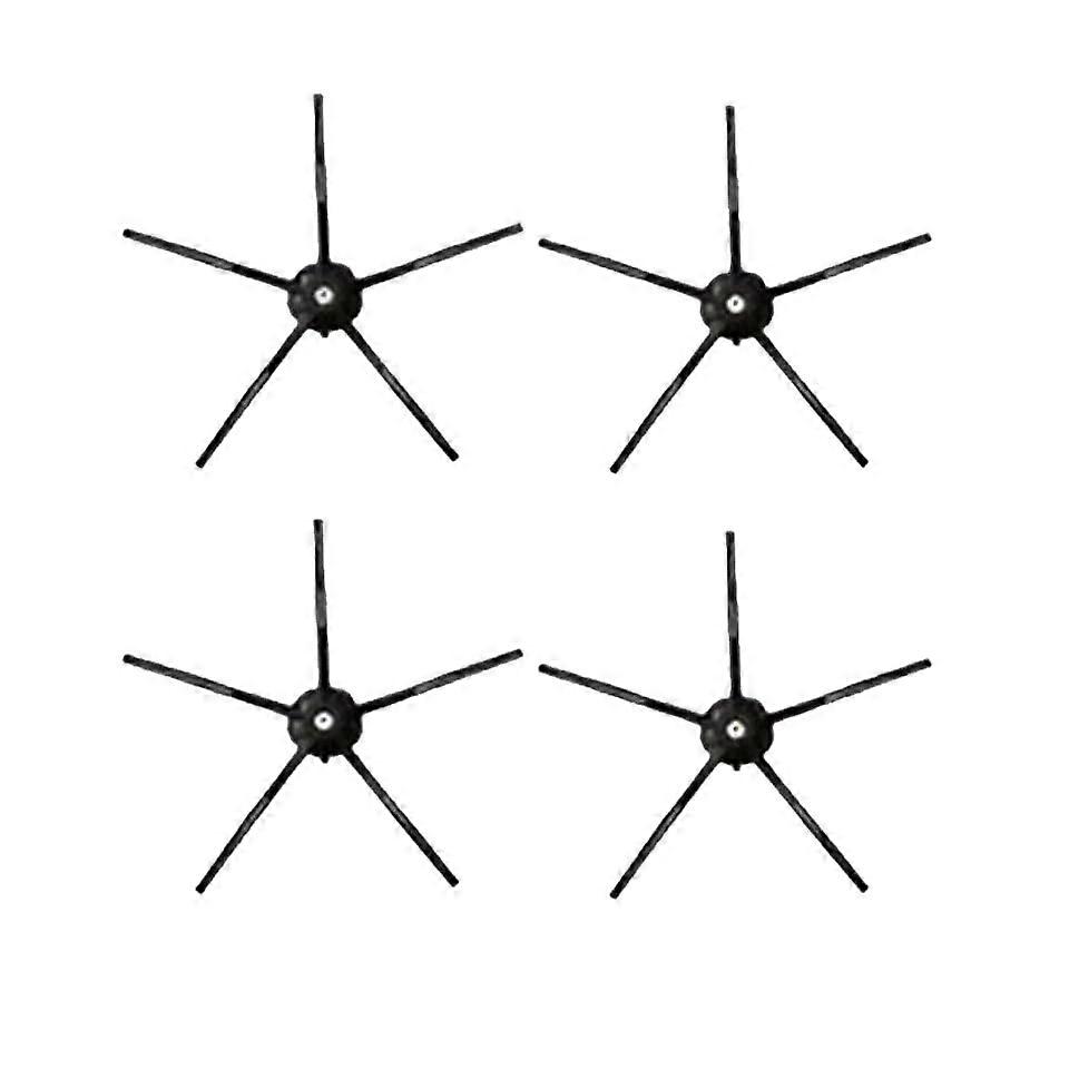 Robot Vacuum Cleaner Accessory 4 Pack Side Brushes Compatible with Roborock Q5 Q5+ Black Replacement Parts