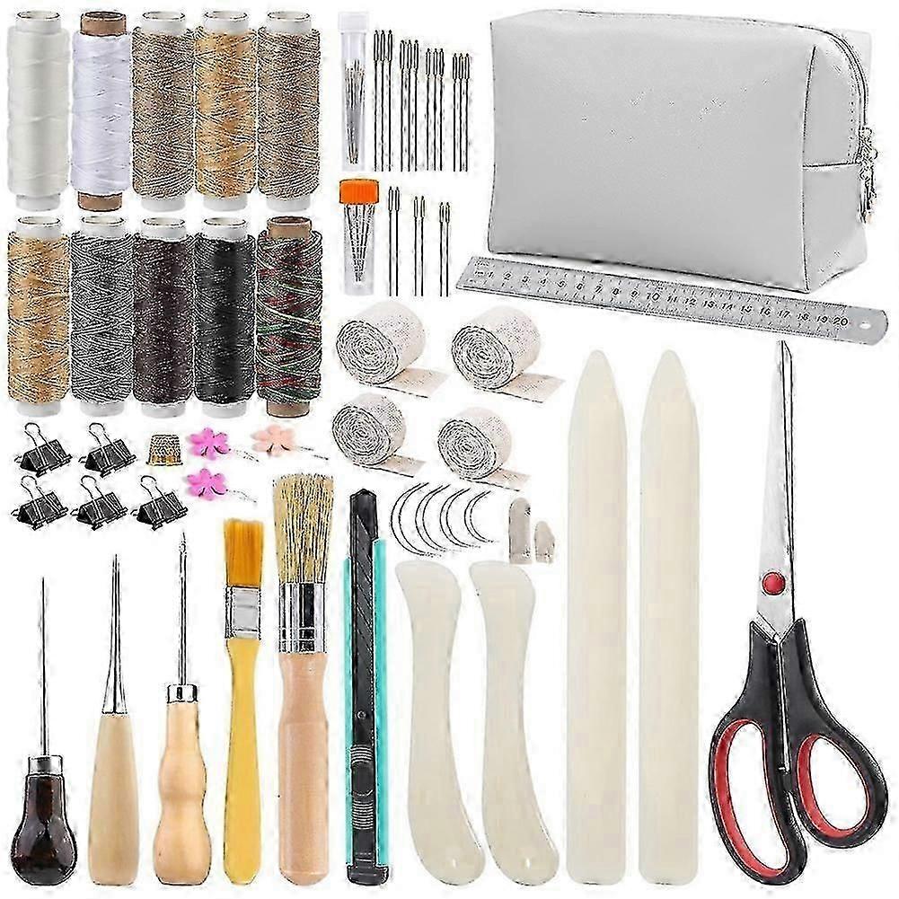 65 Pcs Bookbinding Kit Bookbinding Materials Bone Folder Tool Kit For Beginners Bookbinding Supplies