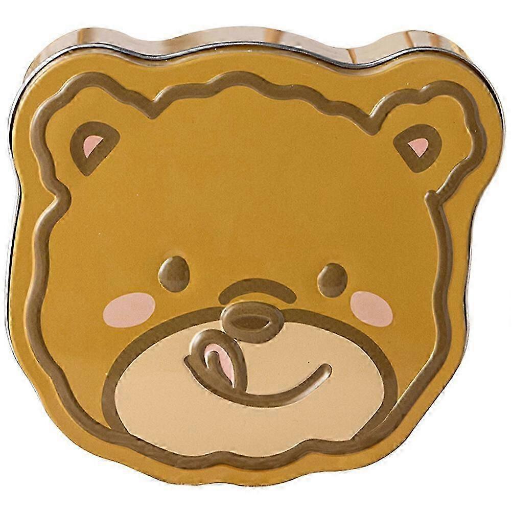 Bear Shape Tinplate Candy Jar Cookie Jar Cookie Container Candy Holder Home Supplies