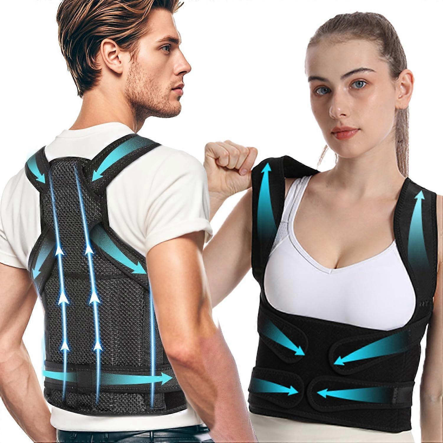 Posture Corrector Unisex Adjustable Back Support Full Rear Support Shoulder Straightening