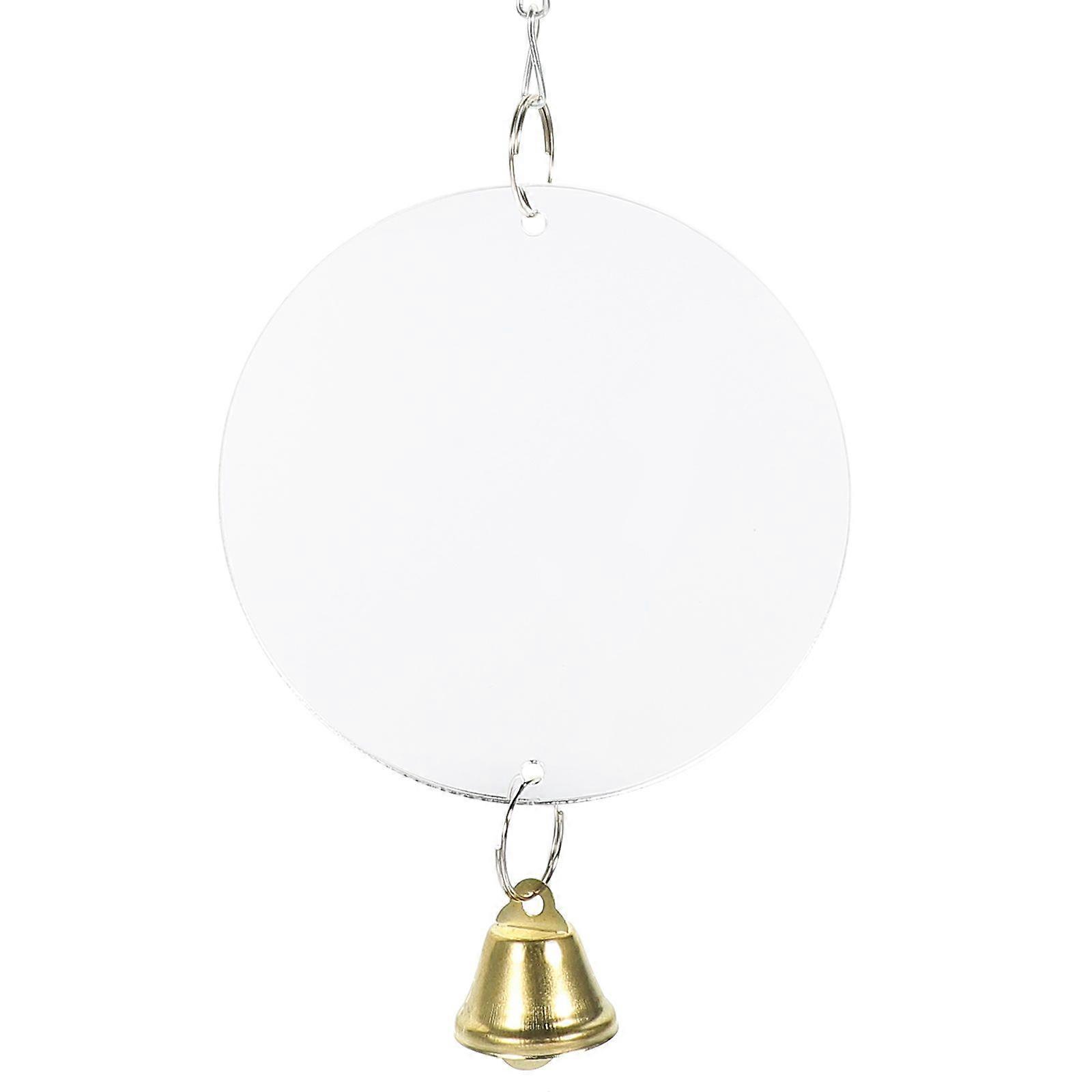 Parrot Mirror Toy Bell Design Bird Mirror Parrot Cage Toy Bird Mirror Bird Self Enjoy Toy