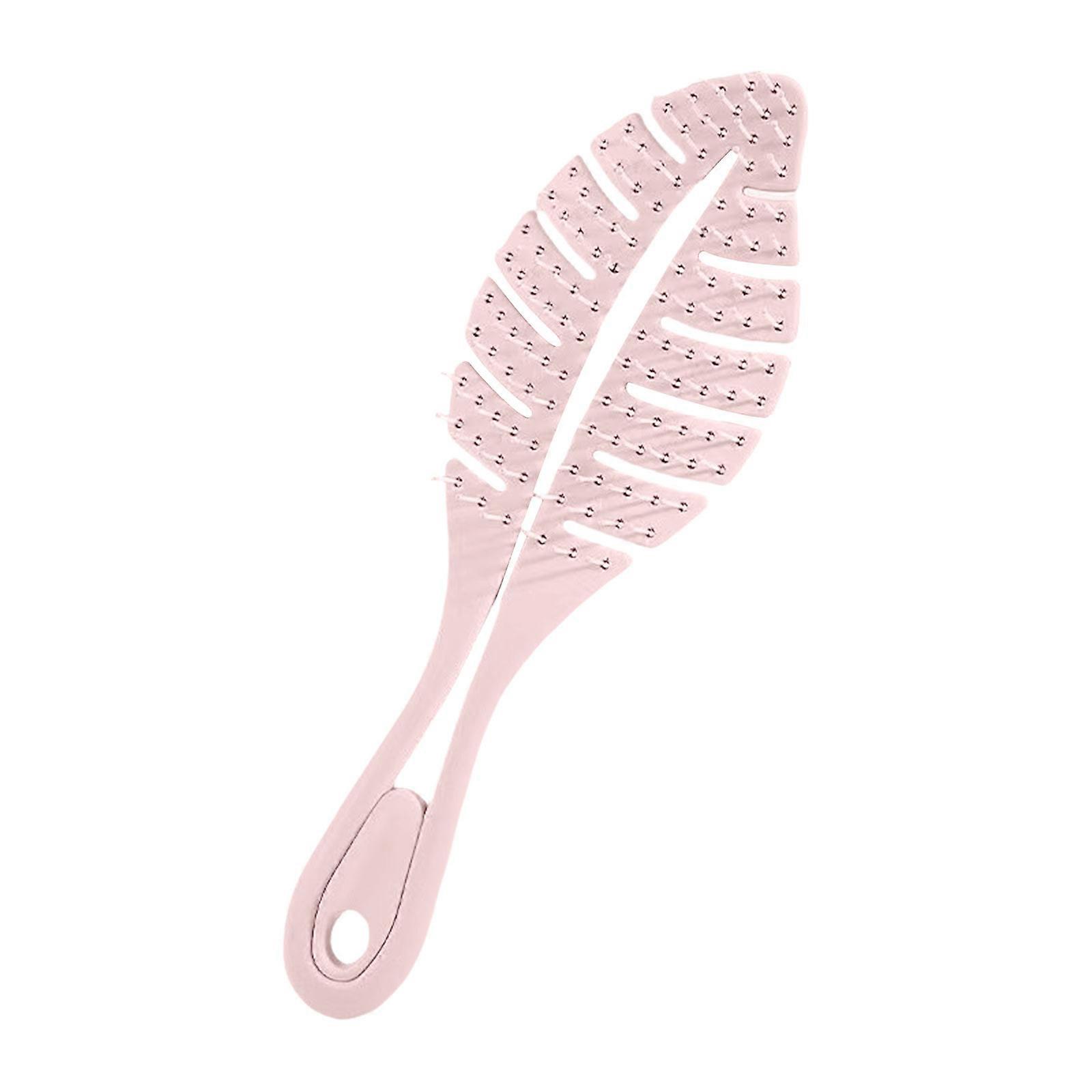Anti Static Leaf Comb for Creating Voluminous Hairstyles Hair Scalp Massage Combs Suitable for Travel and Everyday Use Pink