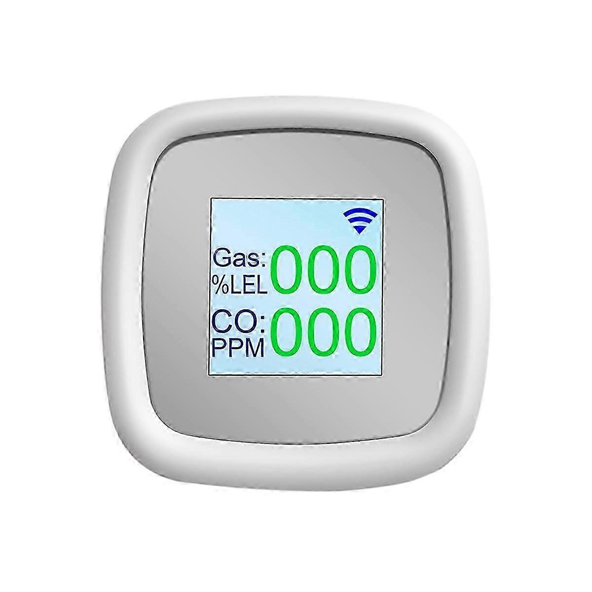 Tuya WIFI Combustible Gas Detector Gas Alarm Digital Gas Detection Sensor Sound Alarm Smart Air Quality Detector,B