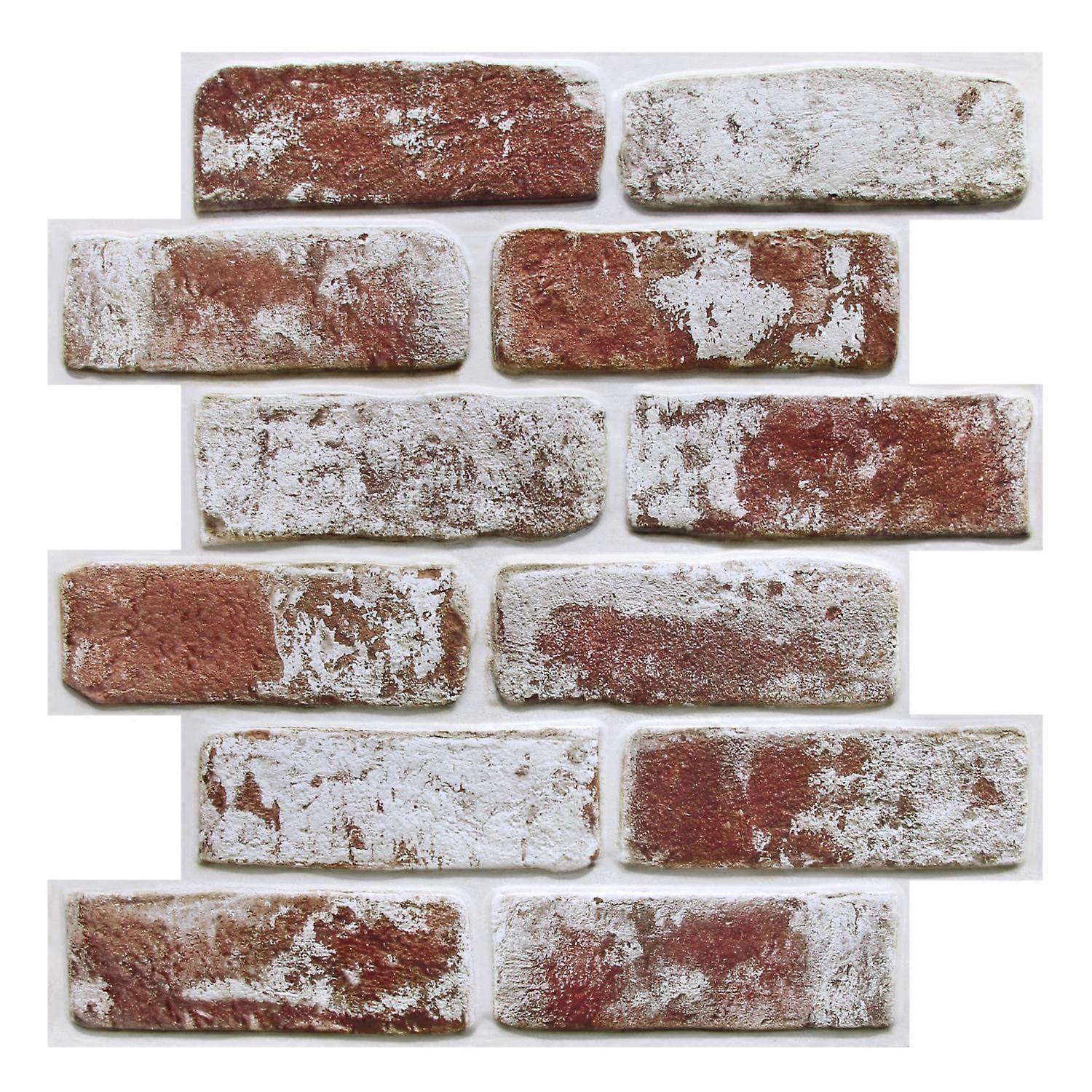 3D Faux Brick Wall Panels – 10pcs Self-Adhesive PVC Tile Stickers for Home Decor – Waterproof & Easy to Apply – 30x30cm