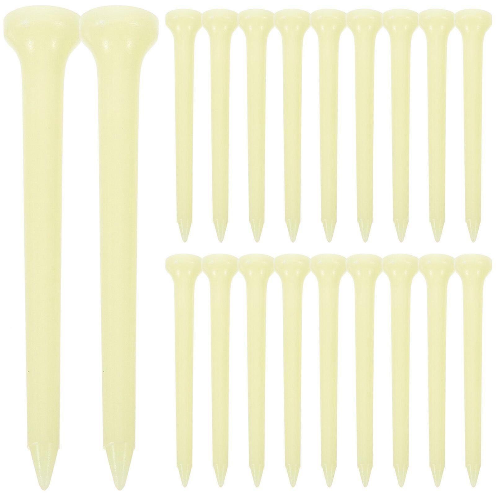 20pcs Luminous Golf Tees Pegs Golf Spikes Replaceable Golf Tees Golf Training Accessories