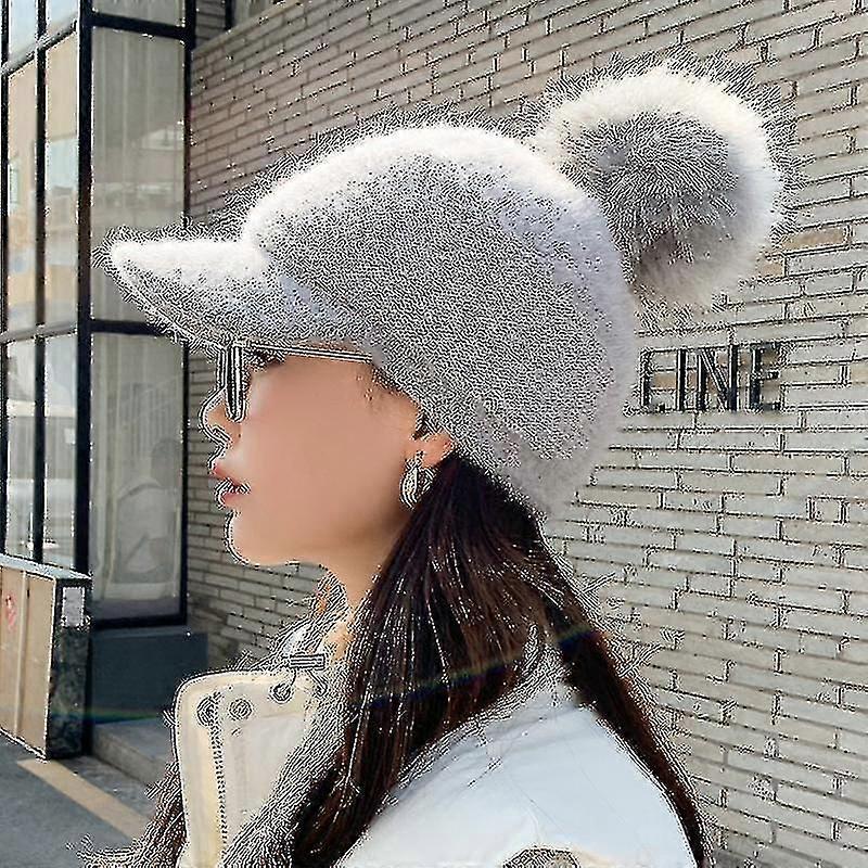 Autumn And Winter Ear Protection Warm Baseball Wool Cap