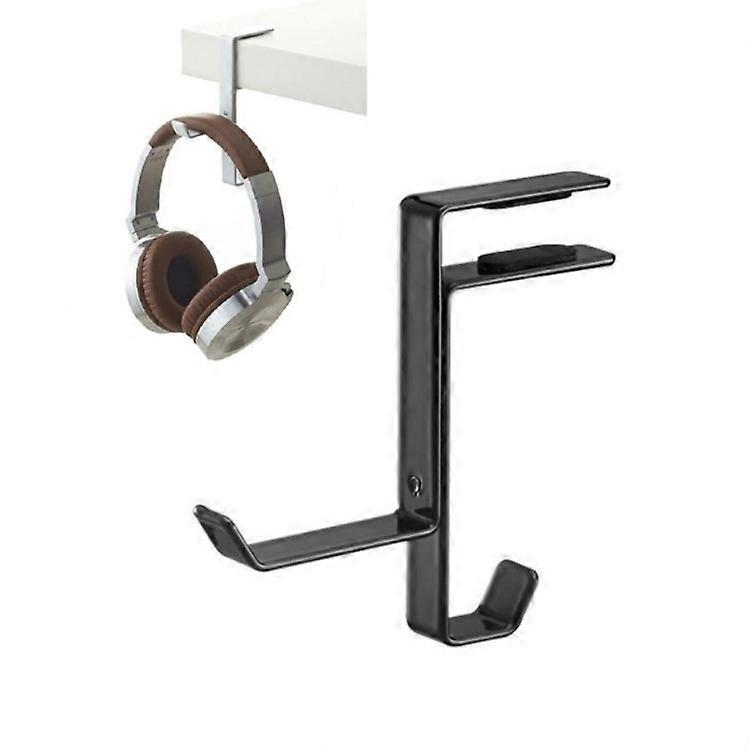 Headphone Stand Desktop Headset Hook Metal Bag Hanger Black