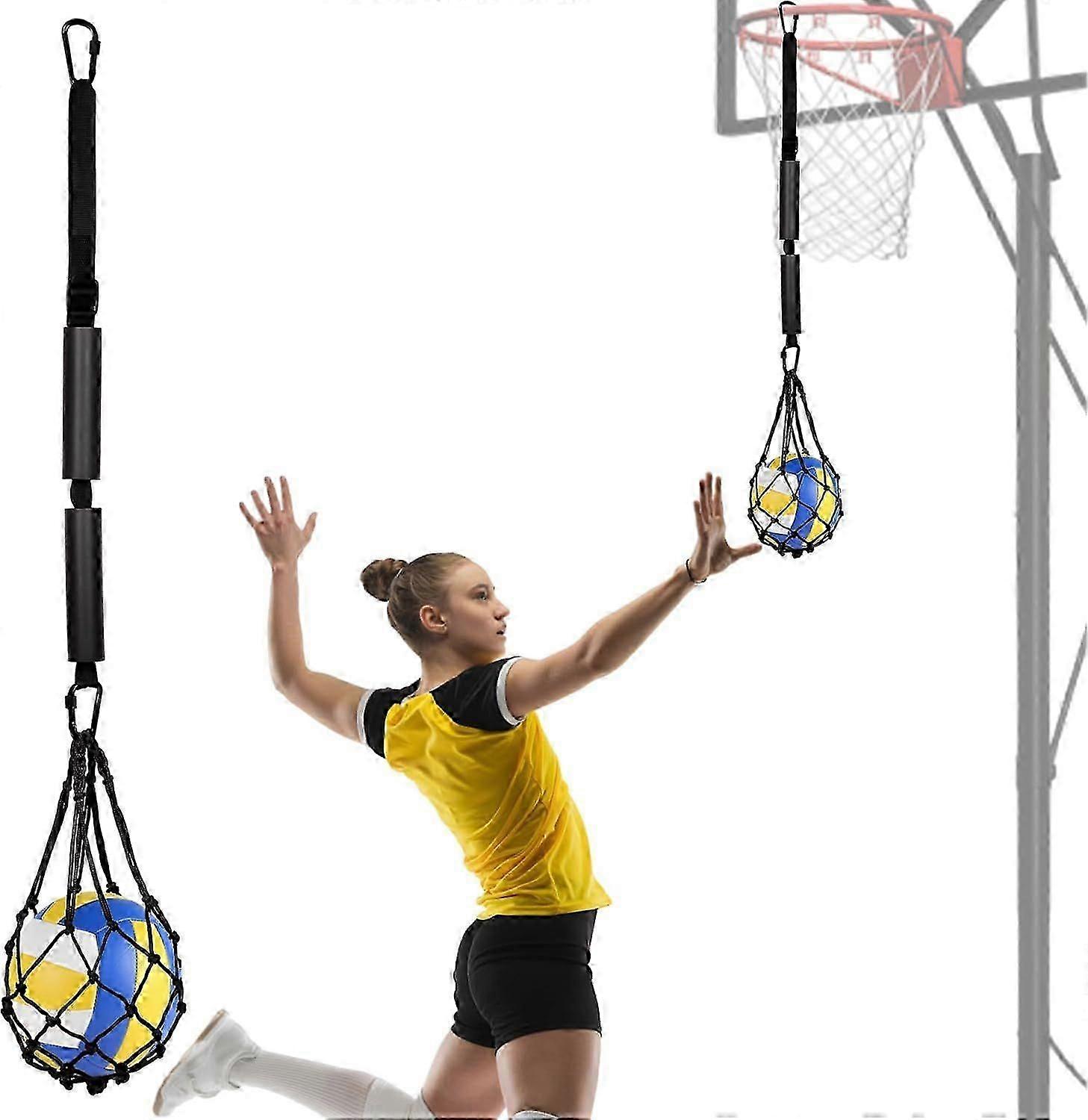 Volleyball spike trainer, adjustable volleyball impact trainer, volleyball trainer, impact and spike exercise equipment, improve impact jump arm speed