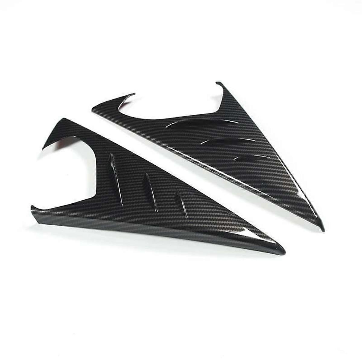 Rearview Mirror Side Window Spoiler Triangle Cover Carbon Fiber