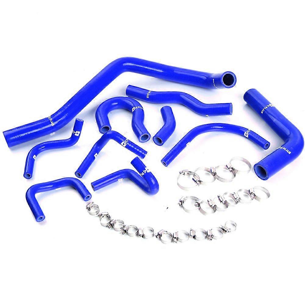 Silicone Radiator Hose Pipe Kit with Clamps for 1988-1991 Honda Civic CRX EE EF Base DX HF Si Blue