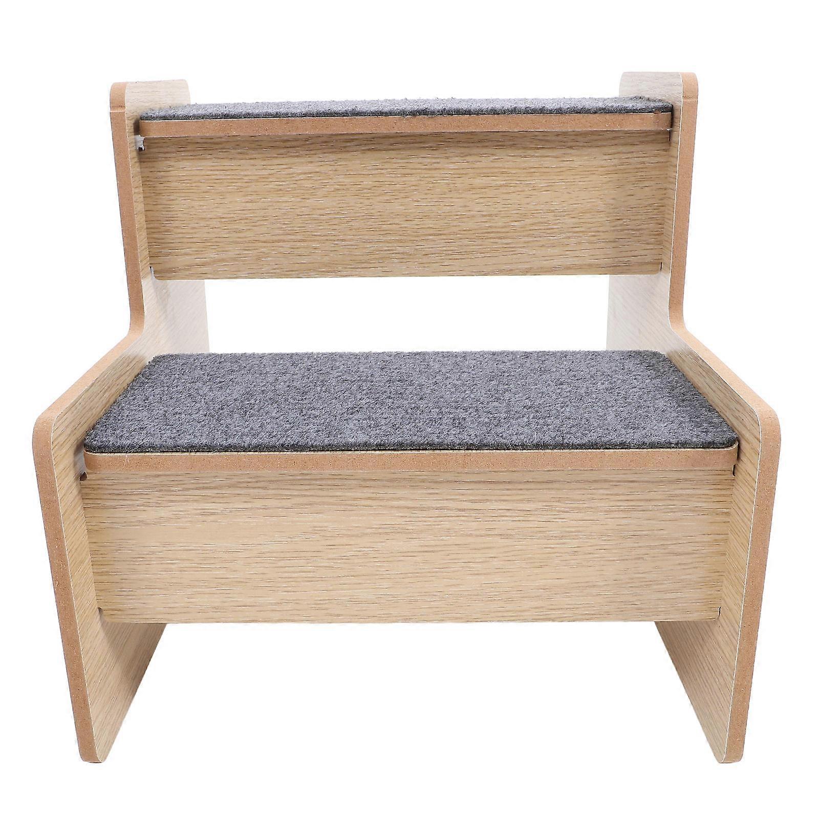 Multi Wooden Dog Stair for Home Use 2 Step Soft Comfortable Ramp