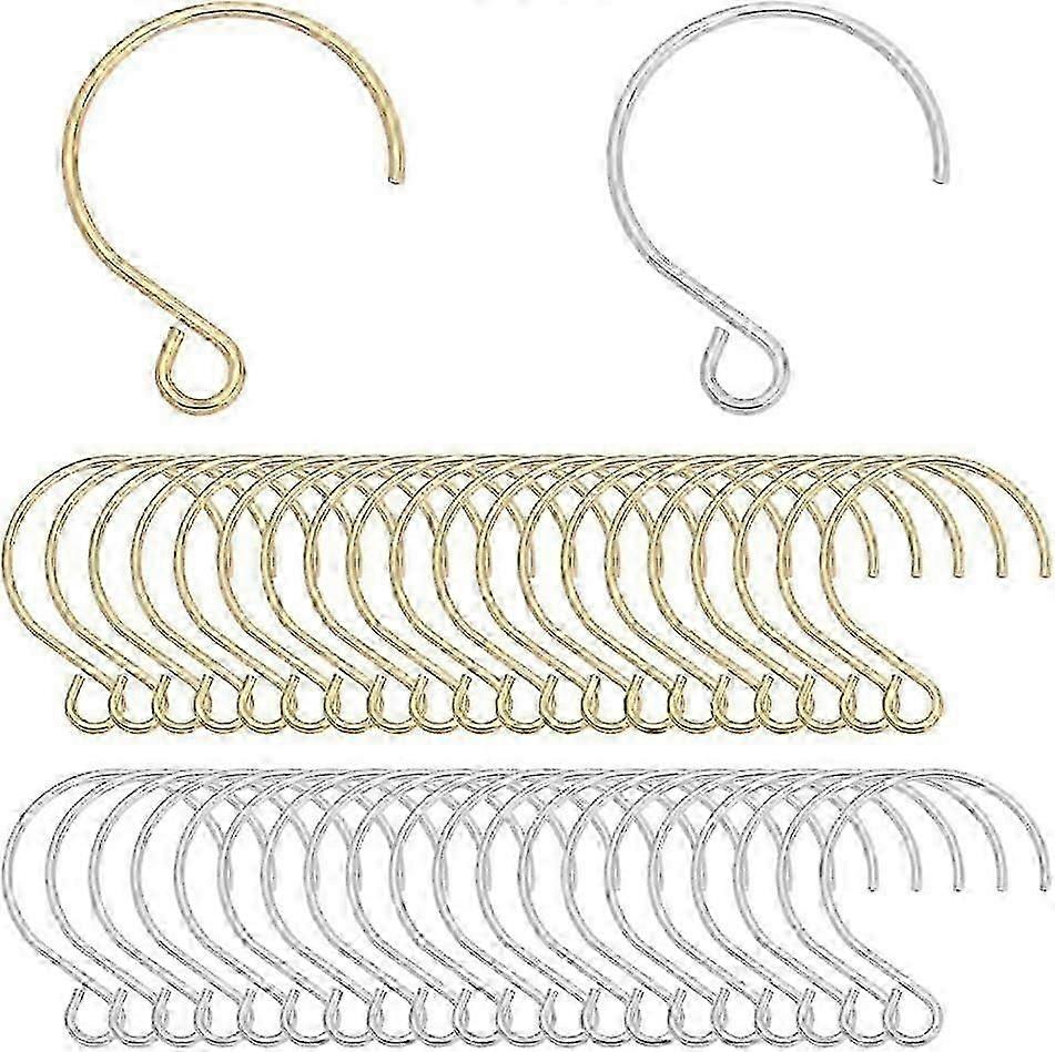 1 Box 100pcs Stainless Steel Large Round Earring Hooks Hypoallergenic Open Loop Fish Hook Ear Wires for Jewelry Making DIY