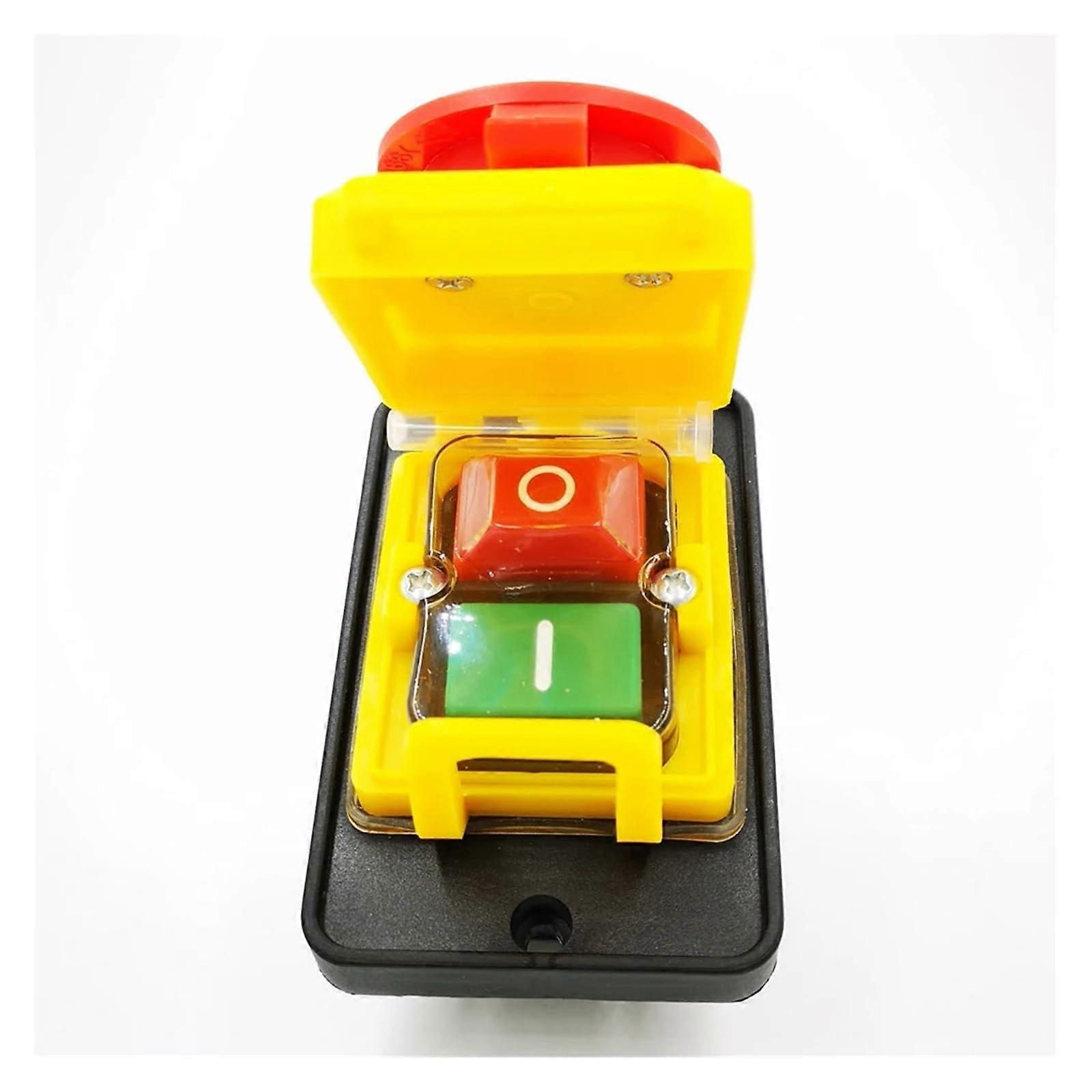 CK5-11 AC250V 6-Pin Push Button Switch for Start Stop Control with No Volt Release for Woodshop and Metalwork Machines