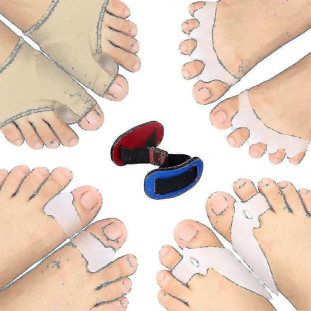 Toe Straightener Bunion Corrector, Bunion Splints,bunion Relief Protector Sleeves Kit For Cure Pain In Big Toe Joint, Hammer Toe, Hallux Valgus, Tailo