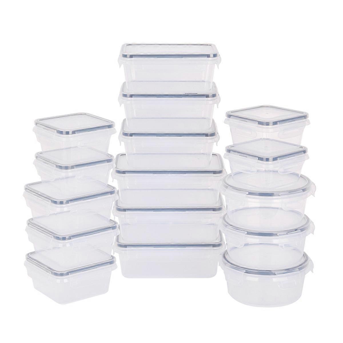 16Piece Food Storage Containers Set with 16 Easy Snap Lids Containers
