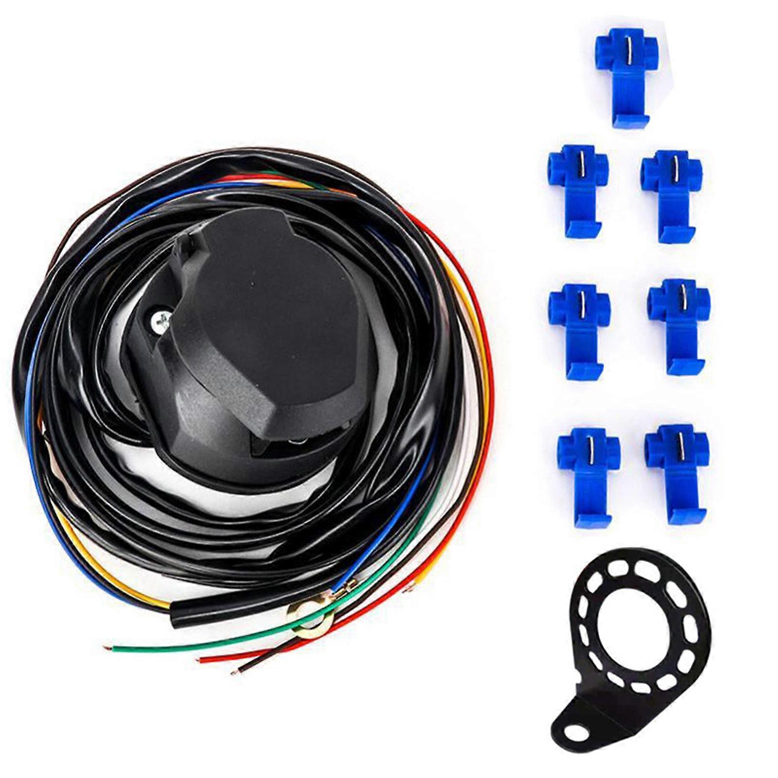 Towing Electrics 13 Pin Socket Assembly 2Meter Sheathed Cable Caravans Trailer Socket Electric Towing Adapter