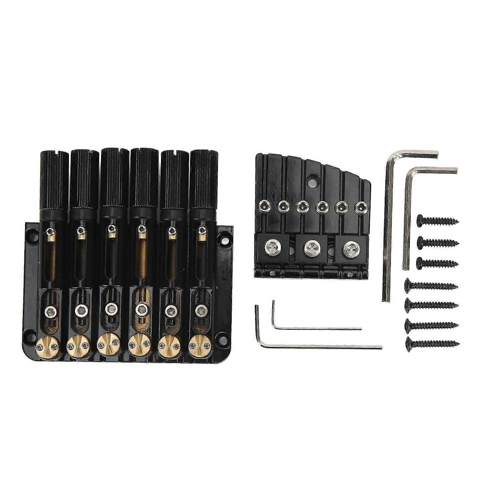 6 String Headless Guitar Bridge Retro Style Metal High Hardness Headless Guitar Replacement Bridge