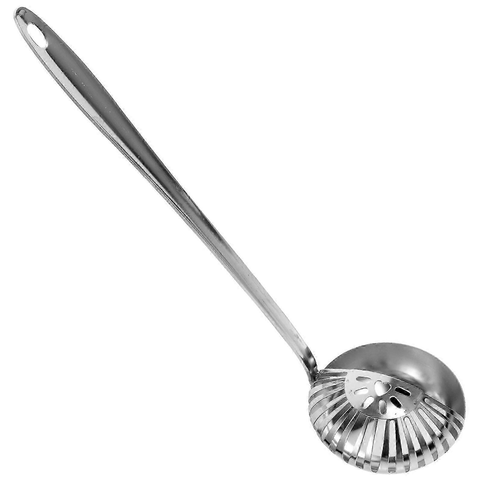 Stainless Steel Kitchen Filter Spoon & Colander - 30X8CM Silver Cooking Tool