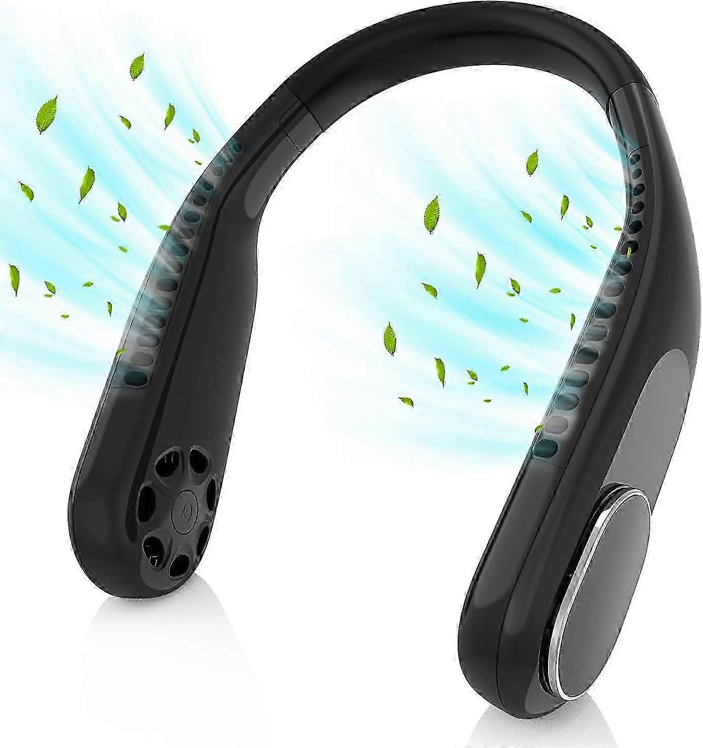 Portable 4000mAh Bladeless Neck Fan, 3-Speed 360° Cooling Wearable Fan for All Ages