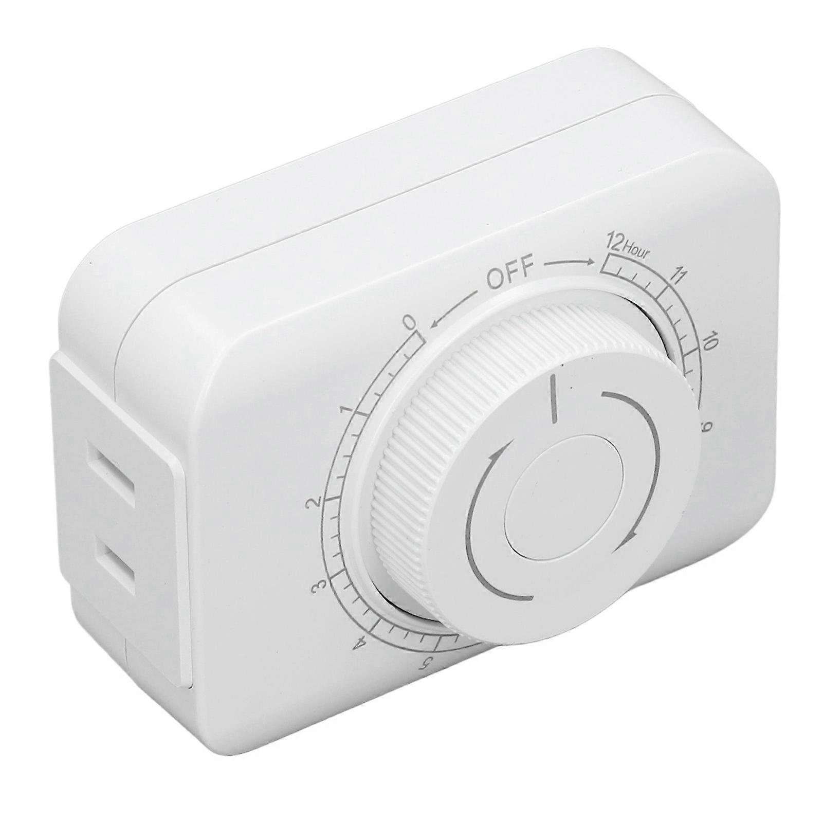 12 Hours Countdown Timer Outlet Auto Off Plug and Play Timing Power Socket for Home Appliances US Plug 125V