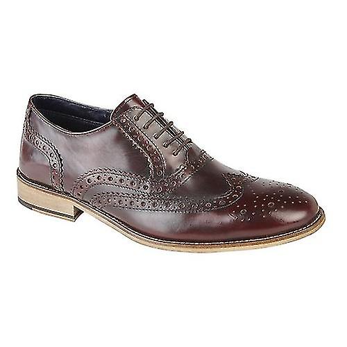 Roamers Mens Leather Brogue Oxford Shoes