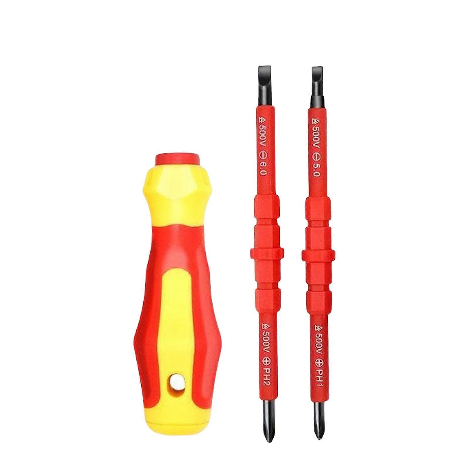 Insulated Screwdriver Kit With Magnetic Tip ABS Plastic Handle Anti Rusts Cutter Professional Electrician Tool