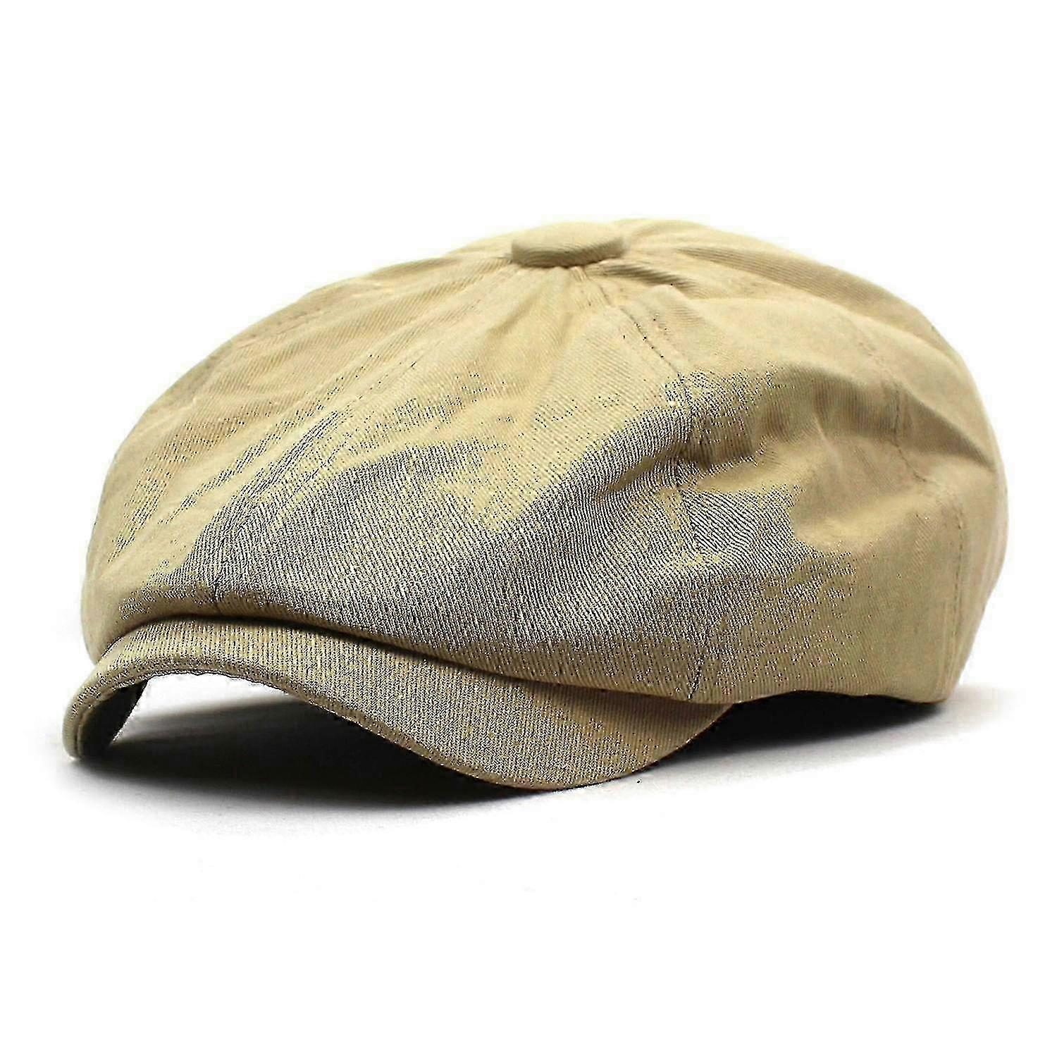 Vintage Solid Color Newsboy Cap Peaked Hat