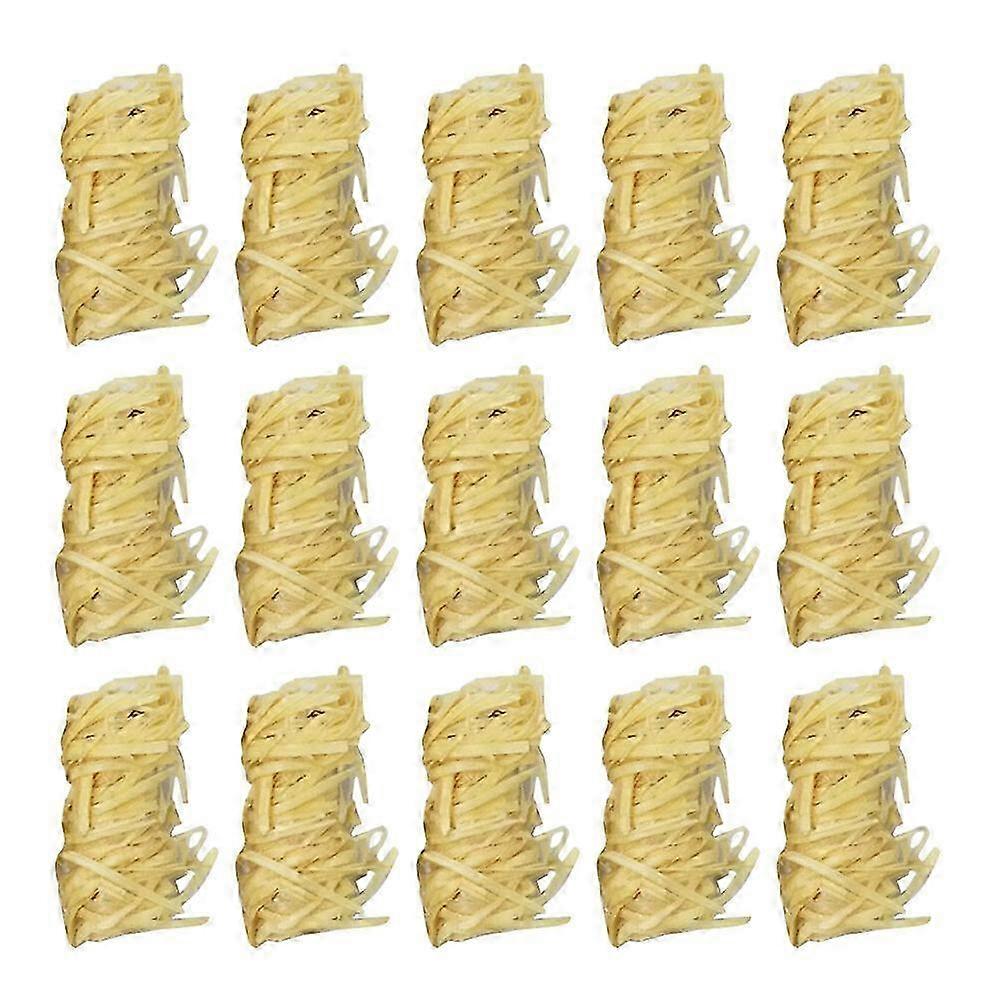 32pcs Biodegradable Wooden Firelighters for Camping BBQ 5x2x2cm