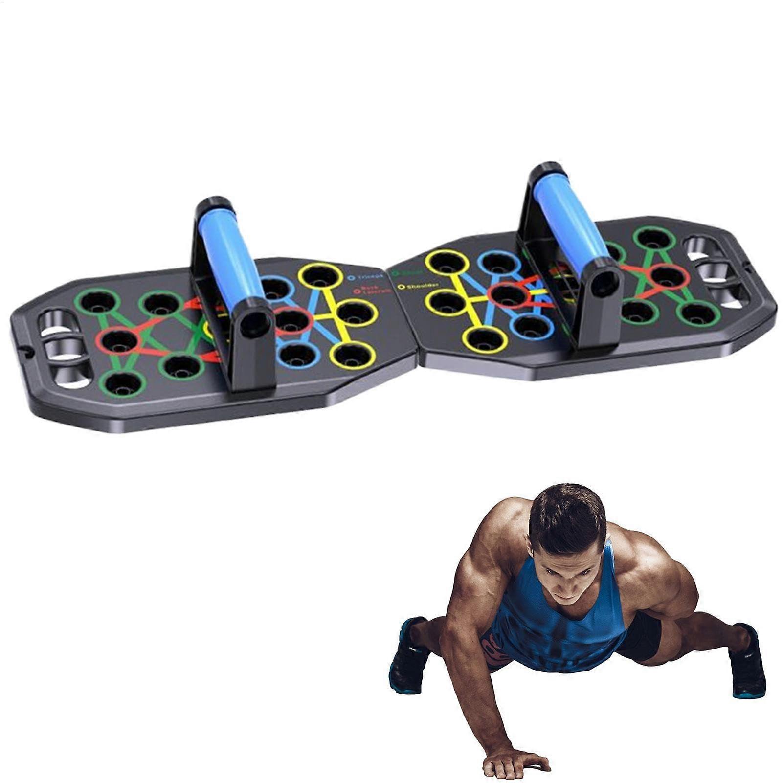 Pushup Board Fitness, Exercise Training Board, Multi Purpose Muscle Workout Equipment, Colour Coded Design